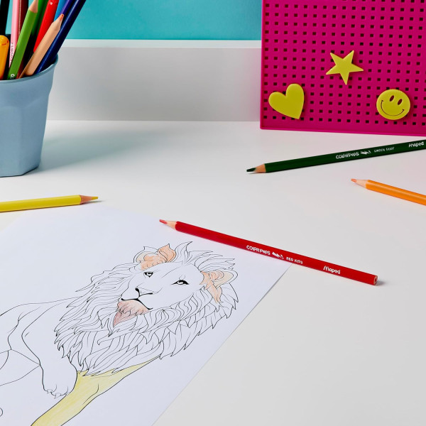 24 crayons de couleur - Coloriage - Très résistants - Maped - Color'peps Strong
