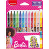 photo - 12 feutres de coloriage - Barbie - Enfant - Pointe moyenne - Encre lavable - Maped