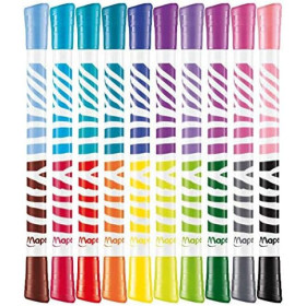 photo - 10 feutres de coloriage - Double pointes - 2 en 1 - Encre lavable - Maped - Color'peps duo colors