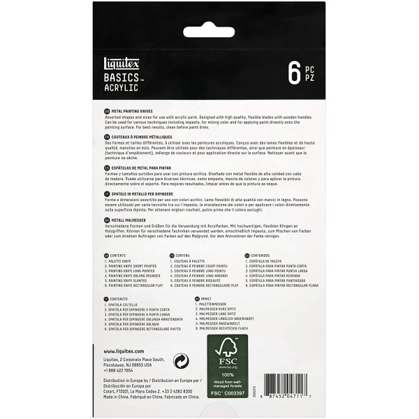 Set de 6 couteaux à peindre - Liquitex | Surdiscount
