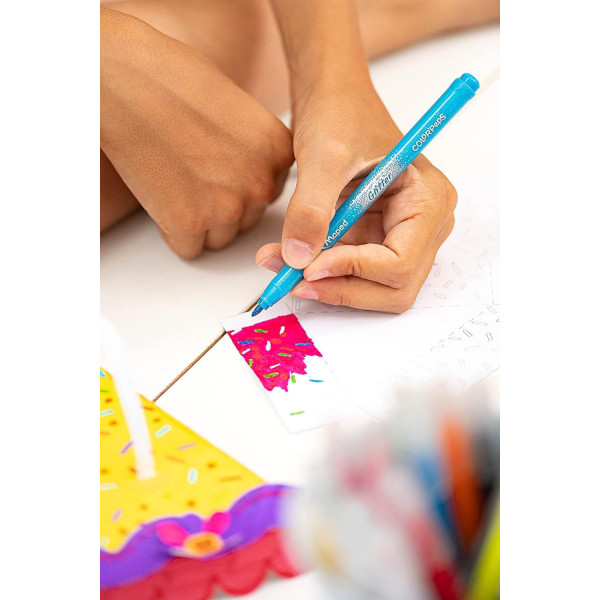 10 feutres de coloriage - Encre à paillettes - Assortiment - Maped - Color'peps Glitter