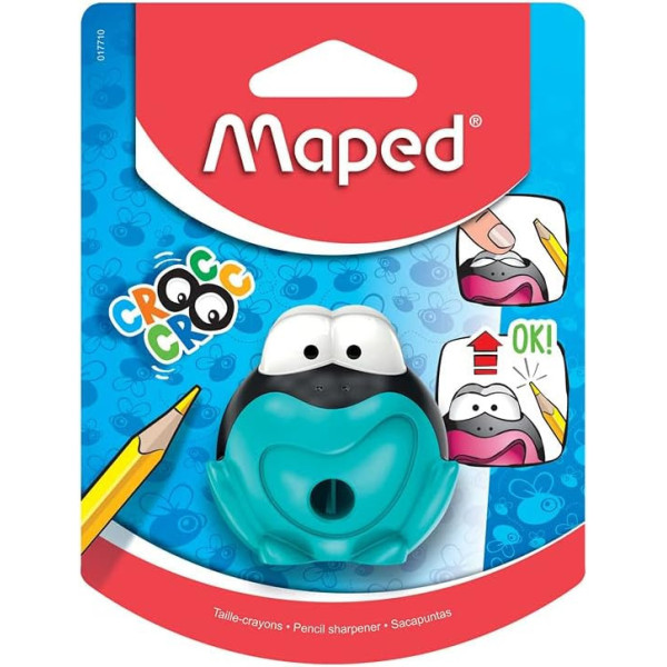 Taille-crayons - 1 trou - Avec réservoir - Grenouille - Maped Croc Croc