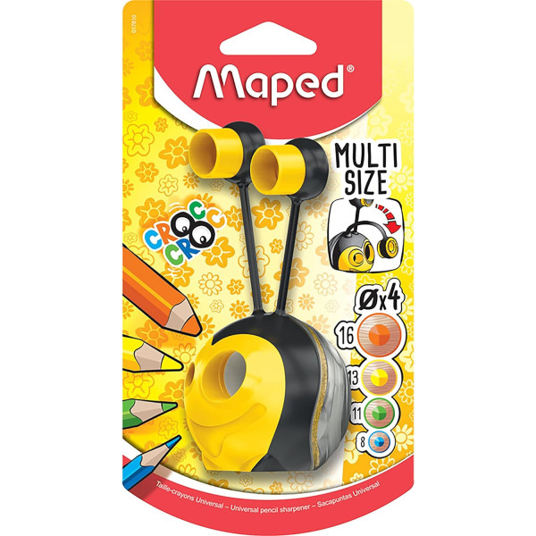 photo - Taille-crayons - 4 trous - Pour tous types de crayons - Scolaire - Abeille - Maped