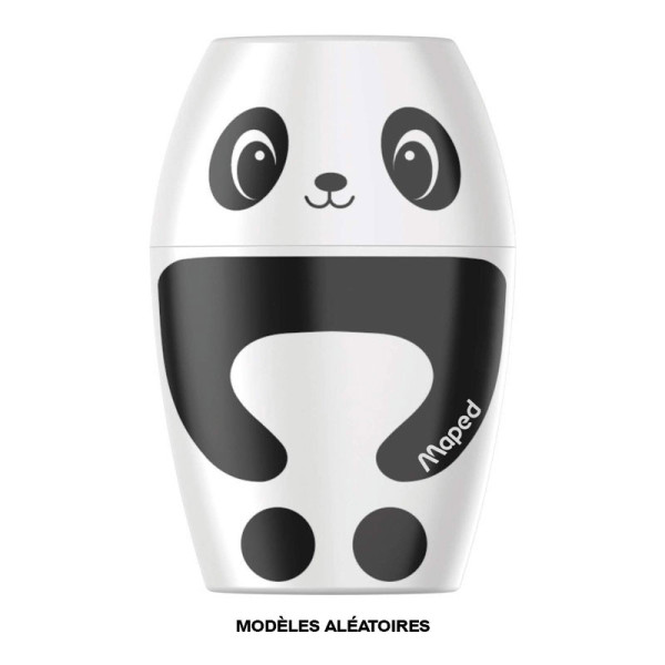 photo - Taille-crayons - 1 trou - Avec réservoir - Panda ou pingouin - Scolaire - Maped