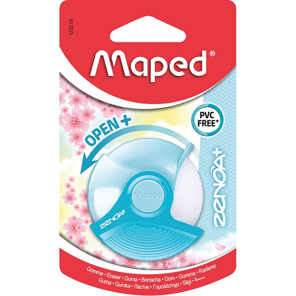 Gomme - Blanche - Ronde - Avec étui de protection - Sans PVC - Maped Zenoa