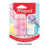 photo - Taille-crayons 2 trous + gomme blanche - Avec réservoir - Couleurs pastel - Maped