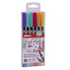 photo-Feutres - Double pointe pinceau et ronde - Aquarellable - 6 couleurs pastels - Brush marker - APLI