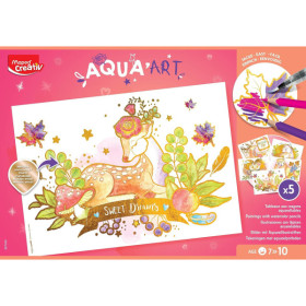 photo - Coffret coloriage - Aquarelle - Pour enfant dès 7 ans - 5 modèles + 18 crayons - Maped