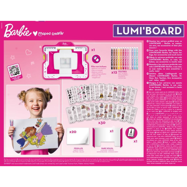 Machine à dessiner lumineuse - Barbie - Enfant - Lumi'board - Maped Creativ