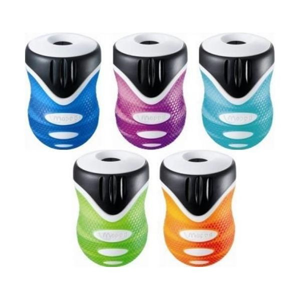 photo - Taille-crayons - 1 trou - Avec réservoir - Coloris aléatoire - Clean Grip - Maped