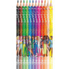 12 crayons de couleur - Mine résistante - Barbie - Ergonomique - Scolaire - Maped