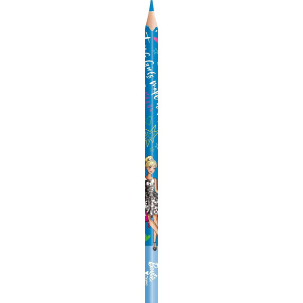 12 crayons de couleur - Mine résistante - Barbie - Ergonomique - Scolaire - Maped