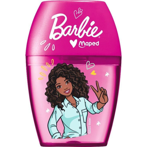 photo - Taille-crayons - 1 trou - Avec réservoir - Rose - Scolaire - Barbie x Maped
