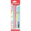 photo - Crayons graphite - HB - Avec embout gomme - Couleurs pastel - Maped