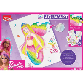 photo - Coffret coloriage - Barbie - Peinture aquarelle - 5 affiches + 18 crayons - Maped
