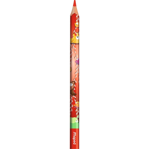 Crayons de couleur - Coloriage - Enfant dès 1 an - Mine large - 12 couleurs - Maped Jungle Fever