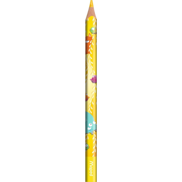 Crayons de couleur - Coloriage - Enfant dès 1 an - Mine large - 12 couleurs - Maped Jungle Fever