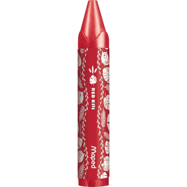Crayons de cire - Coloriage - Enfant dès 1 an - Corps large - 12 couleurs - Maped Jungle Fever