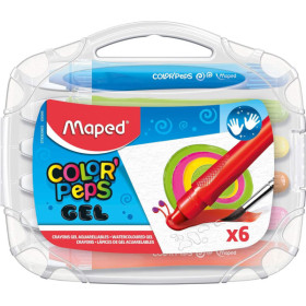 photo - Crayons de couleur - Gel - Aquarellables - 6 couleurs - Coloriage - Enfant - Maped Color'peps