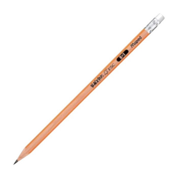 photo - Crayon graphite - B - Embout gomme - Black'Peps - Maped