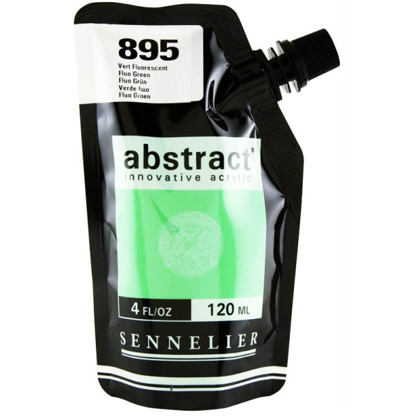 Sachet de peinture Sennelier Acrylique Abstract 120ml Vert Fluorescent Pas Cher