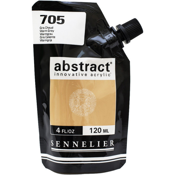 Sachet de peinture Sennelier Acrylique Abstract 120ml Gris Chaud Pas Cher
