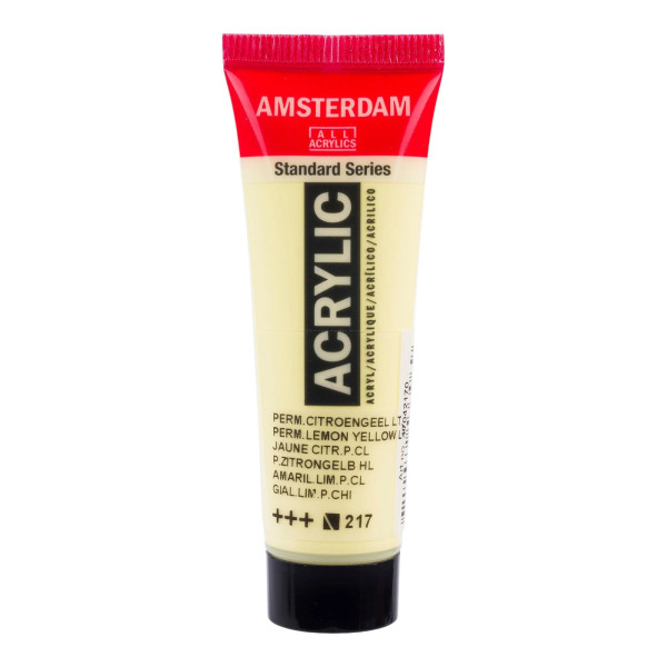photo - Peinture Acrylique en tube jaune citron permanent clair 20ml - Amsterdam