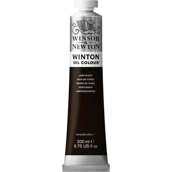 Peinture à l'huile Winton 200 ml 337 Noir de Bougie - Winsor et Newton Pas Cher