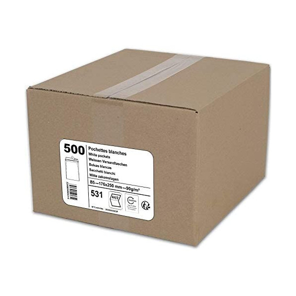 paquet-enveloppe-blanche-format-B5-176x250mm-carton-90g