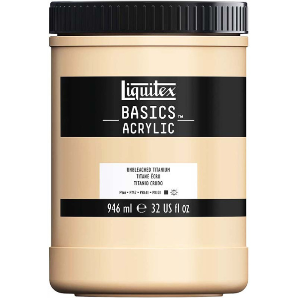 Pot de Peinture Liquitex Acrylique Basics 946ml Titane Ecru - Pas Cher