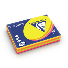 Ramette A4 Papier Fluo Assortis 80G 4 X 125 Feuilles 1705Sc pas cher