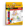 photo - Coloriage - Les animaux - 5 dessins + 1 crayon 7 couleurs - Enfant - Format voyage
