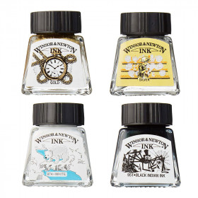 set-4-encres-blanc-noir-métal-W&S-détail