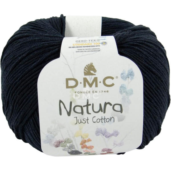 photo - Pelote - 100% coton - Noir - N11 - DMC - Natura Just Cotton - Tricot - Crochet