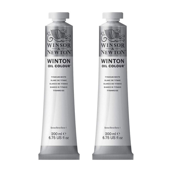 lot-tube-peinture-blanc-x2-W&N-détail