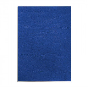 couverture-reliure-grain-cuir-bleu-fellowes-détail