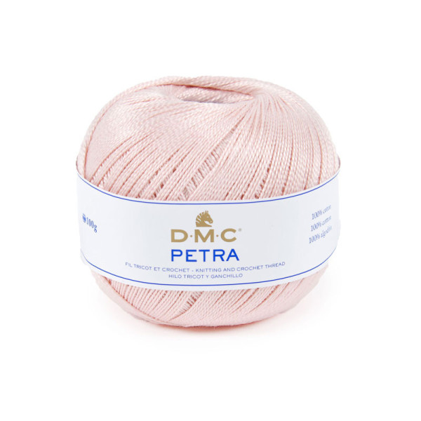 photo - Pelote de laine - 100% coton - Rose - 5225 - DMC - Petra - Grosseur 5