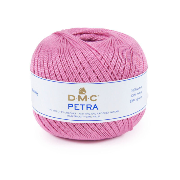 photo - Pelote de laine - 100% coton - Rose - 53608 - DMC - Petra - Grosseur 5