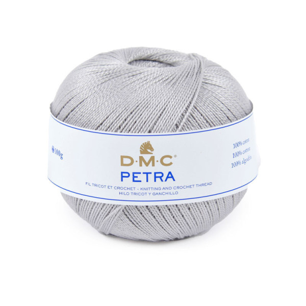 photo - Pelote de laine - 100% coton - Gris - 5415 - DMC - Petra - Grosseur 5