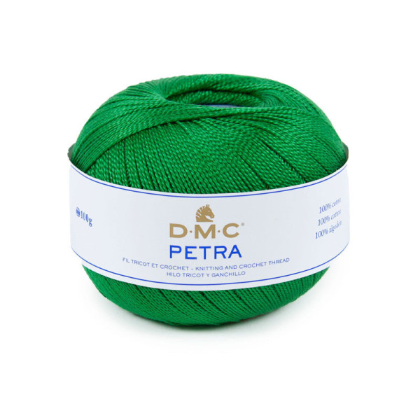 photo - Pelote de laine - 100% coton - Vert - 5700 - DMC - Petra - Grosseur 5