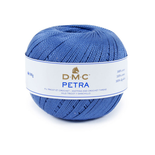 photo - Pelote de laine - 100% coton - Bleu - 5797 - DMC - Petra - Grosseur 5