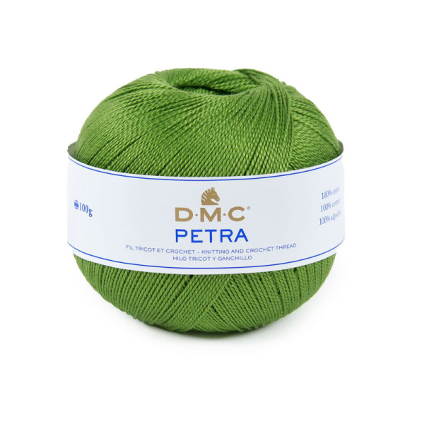 photo - Pelote de laine - 100% coton - Vert - 5905 - DMC - Petra - Grosseur 5