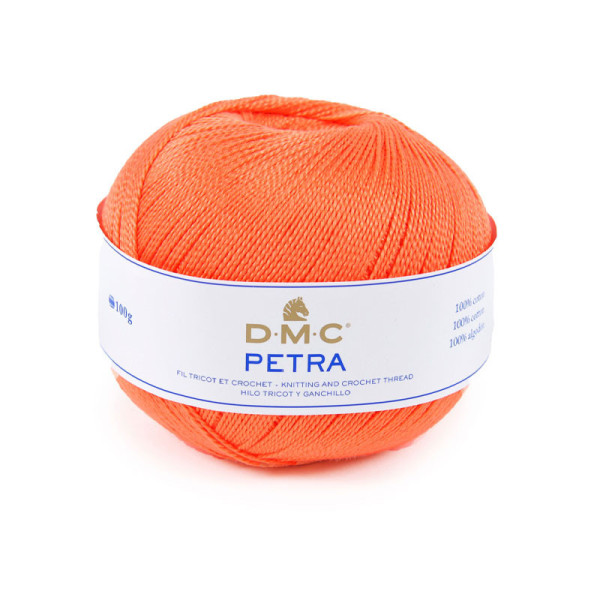 photo - Pelote de laine - 100% coton - Corail - 5608 - DMC - Petra - Grosseur 8