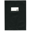 photo-Protège-cahier opaque noir en PVC – Format 24x32 cm – Épaisseur 19/100ème – Grain cuir