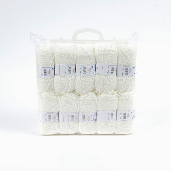 10 pelotes - 100% acrylique - Blanc - 812 - 50g - 140m - DMC - Knitty 4 - Tricot