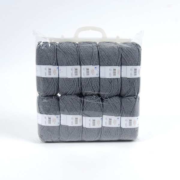 10 pelotes - 100% acrylique - Gris - 838 - 50g - 140m - DMC - Knitty 4 - Tricot