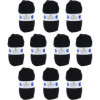10 pelotes - 100% acrylique - Noir - 965 - 50g - 140m - DMC - Knitty 4 - Tricot