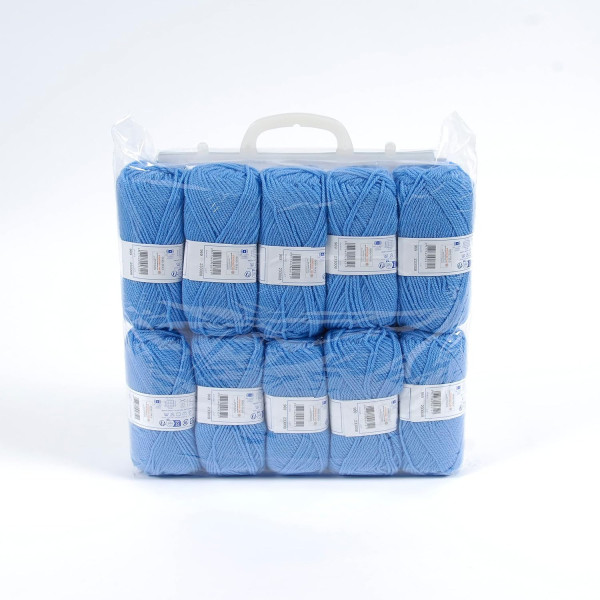 10 pelotes - 100% acrylique - Bleu - 969 - 50g - 140m - DMC - Knitty 4 - Tricot