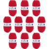 photo - 10 pelotes - 100% acrylique - Rouge - 977 - 50g - 140m - DMC - Knitty 4 - Tricot