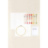 Kit point de croix - Broderie - DMC - Fragrance de rose - Tambour, fils, aiguilles